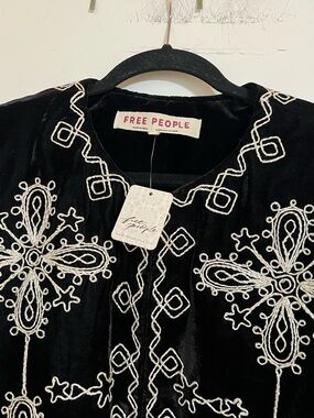 NWT Free People Mia Embroidered Jacket